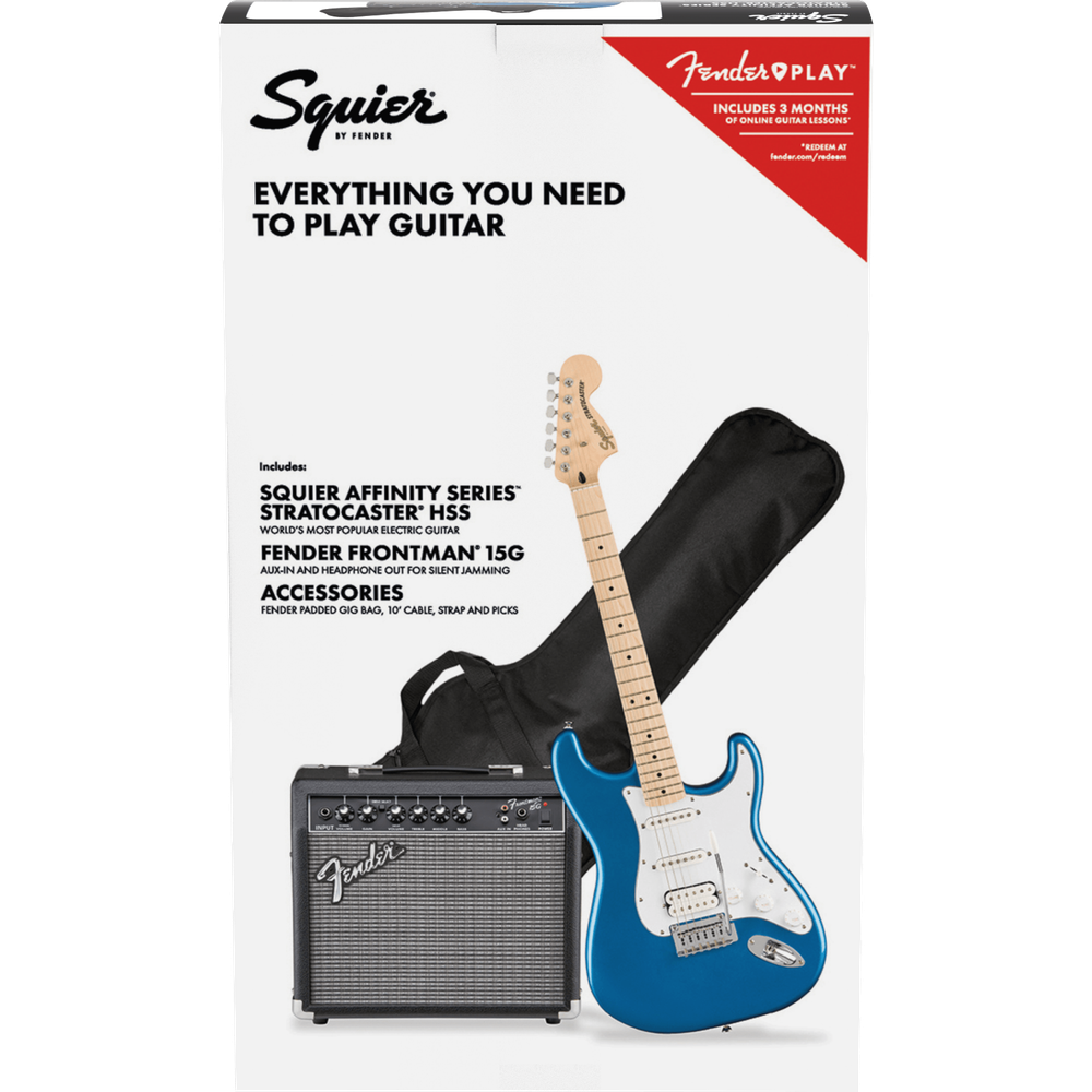 Affinity Series Stratocaster HSS Pack Lake Placid Blue Maple
