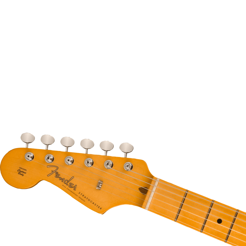 American Vintage II 1957 Stratocaster Left-Hand Sea Foam Green Maple Alder headstock front