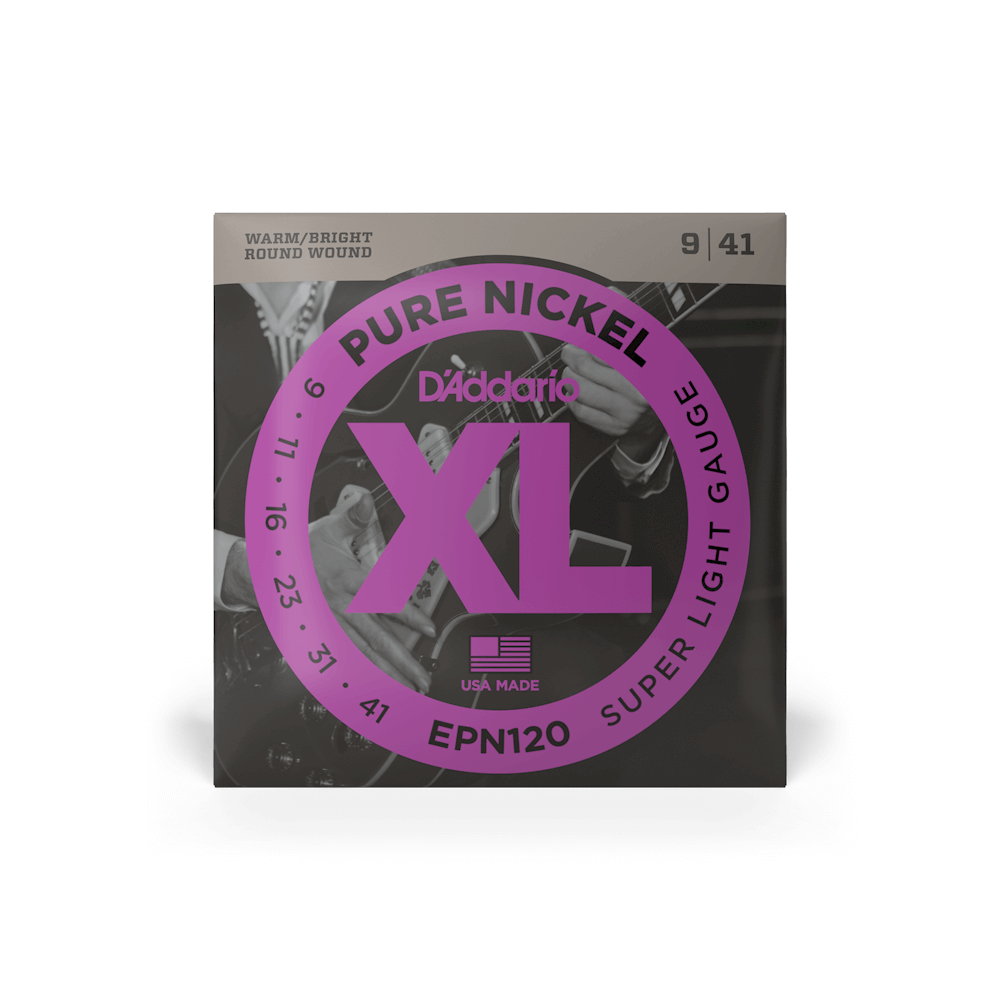D'Addario 09-41 Super Light, XL Pure Nickel Electric Guitar Strings