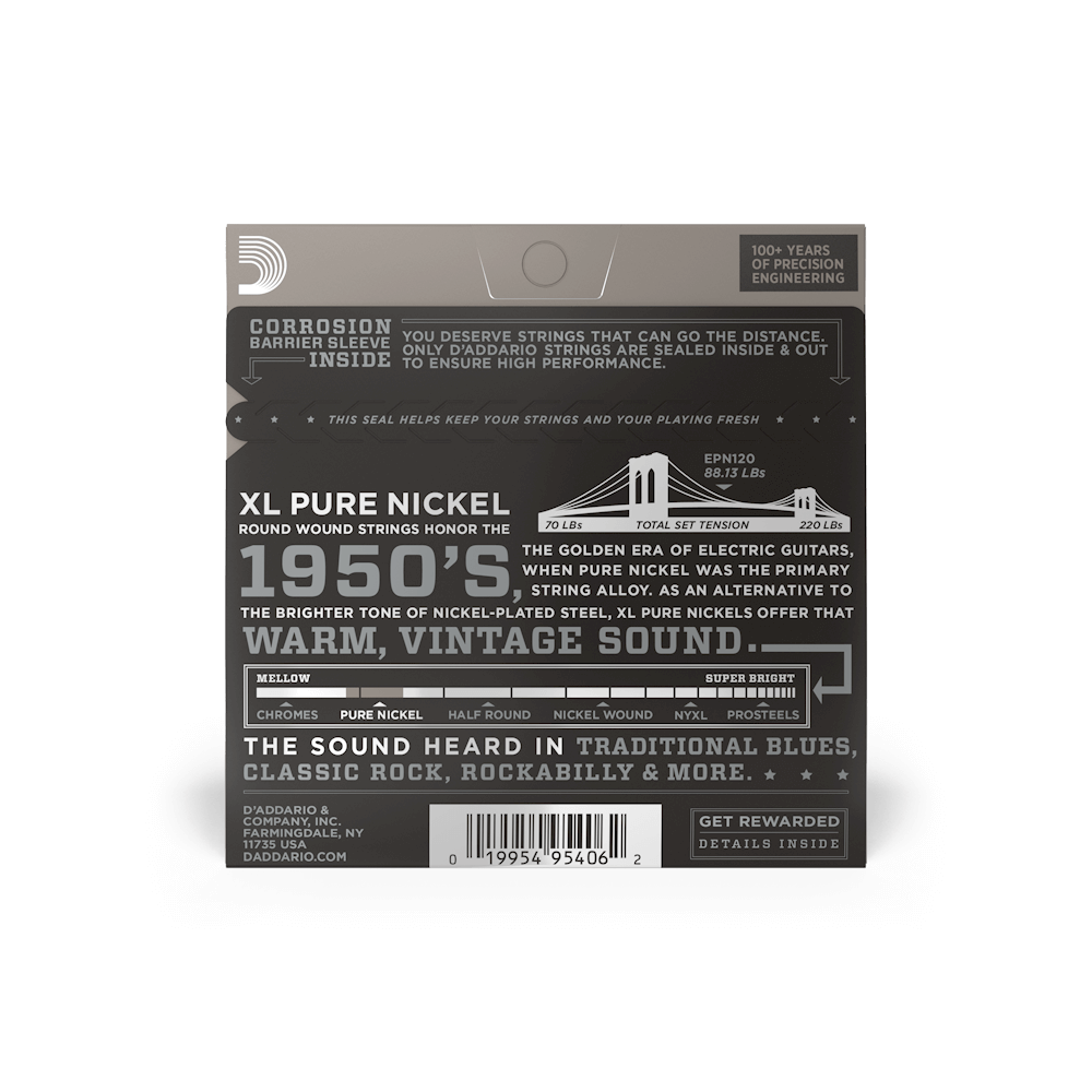 D'Addario 09-41 Super Light, XL Pure Nickel Electric Guitar Strings