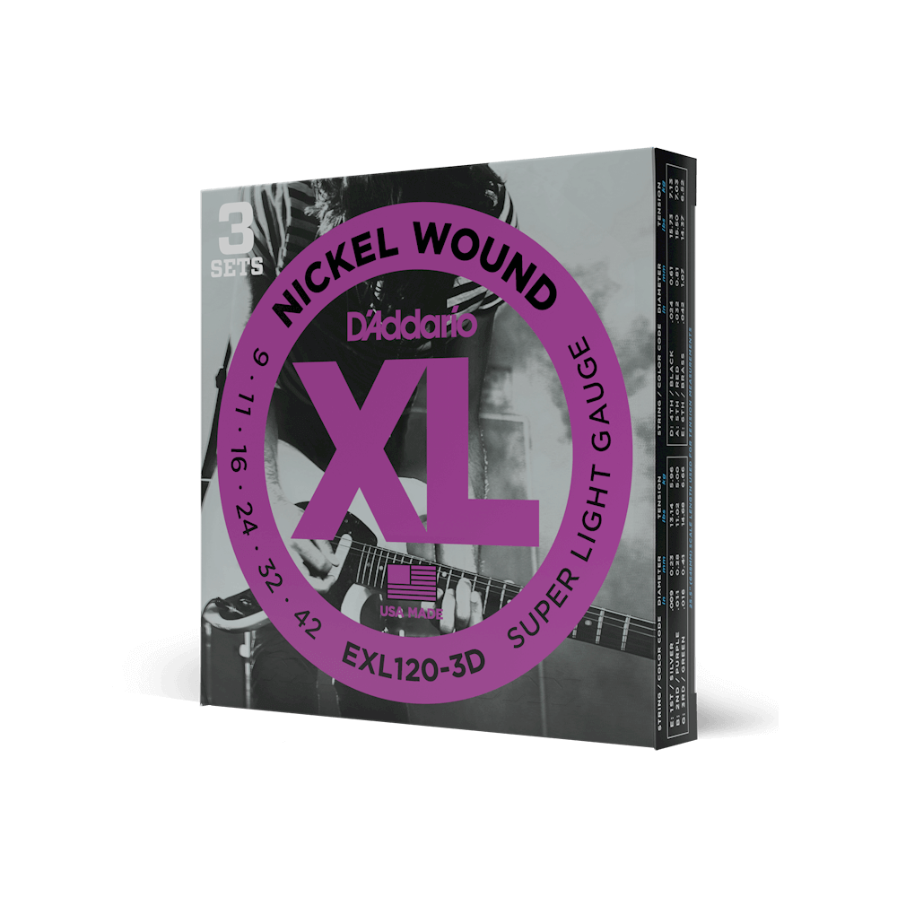 D'Addario 09-42 Super Light, XL Nickel Electric Guitar Strings