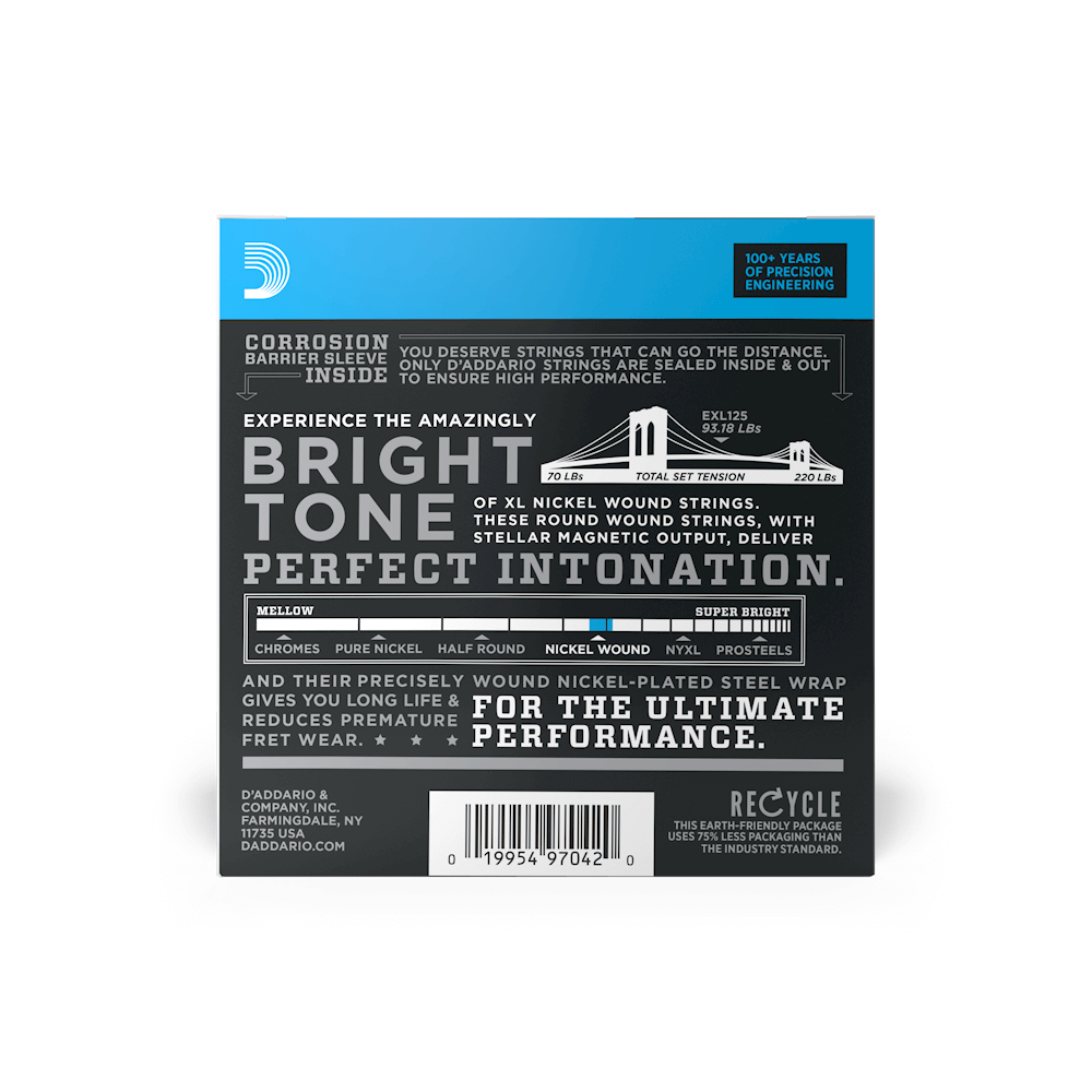 D'Addario 09-46 Super Light Top/Regular Bottom, XL Nickel Electric Guitar Strings