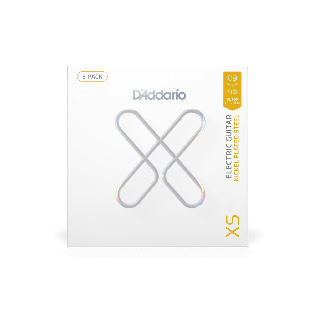 D'Addario 09-46 Super Light Top/Regular Bottom, XS Nickel Coated Electric Guitar Strings