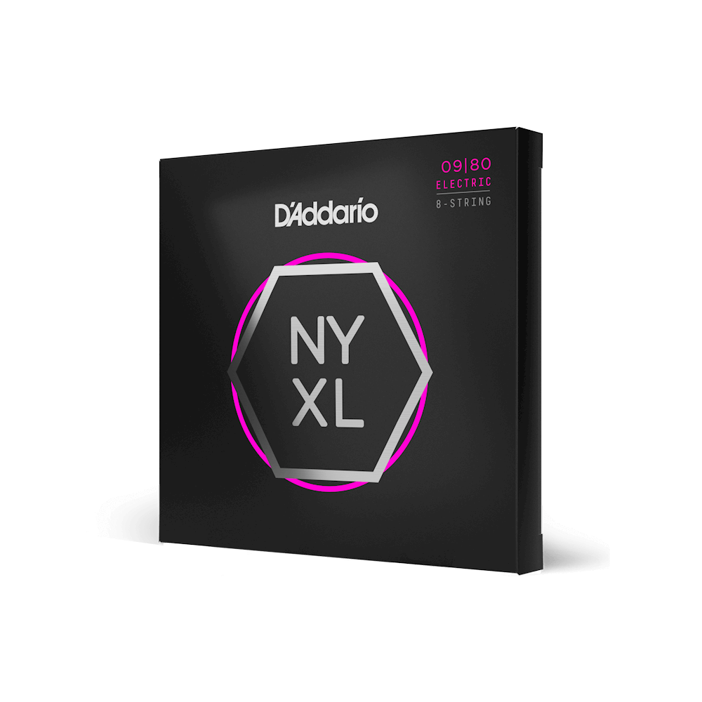 D'Addario 09-80 Super Light 8-String, NYXL Electric Guitar Strings