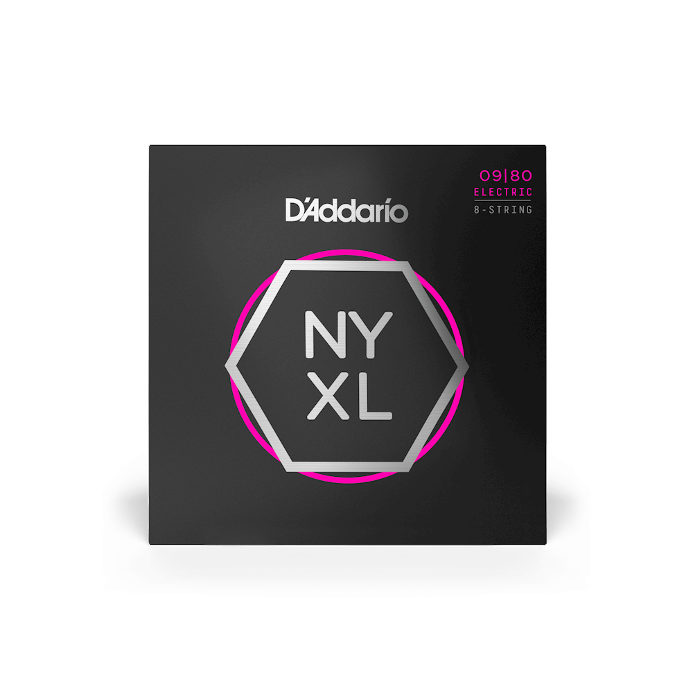 D'Addario 09-80 Super Light 8-String, NYXL Electric Guitar Strings