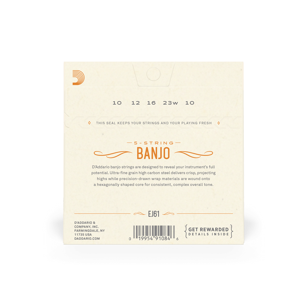 D'Addario 10-23 Medium, 5-String, Nickel