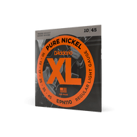 D'Addario 10-45 Regular Light, XL Pure Nickel Electric Guitar Strings