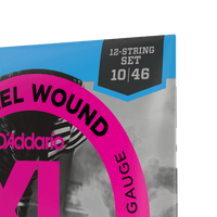 D'Addario 10-46 Regular Light 12-String, XL Nickel Electric Guitar Strings