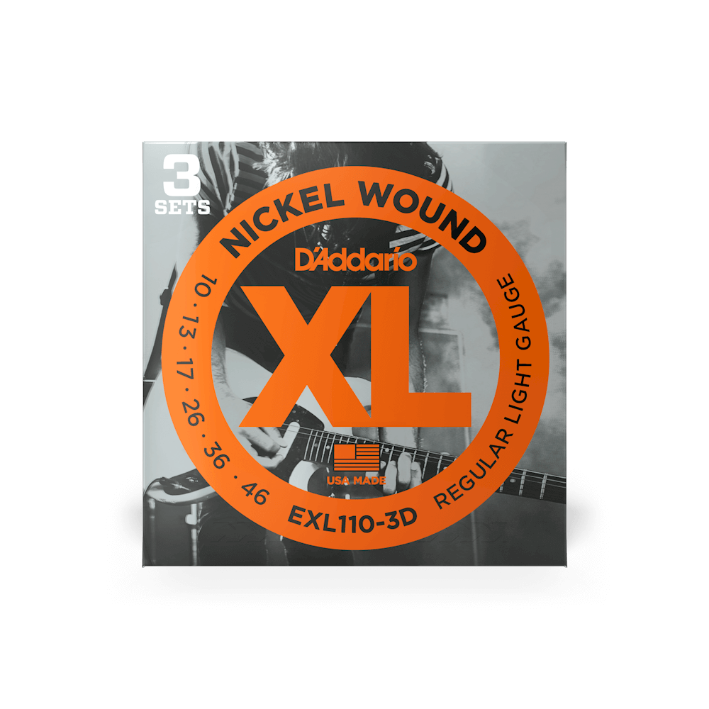D'Addario 10-46 Regular Light, XL Nickel Electric Guitar Strings