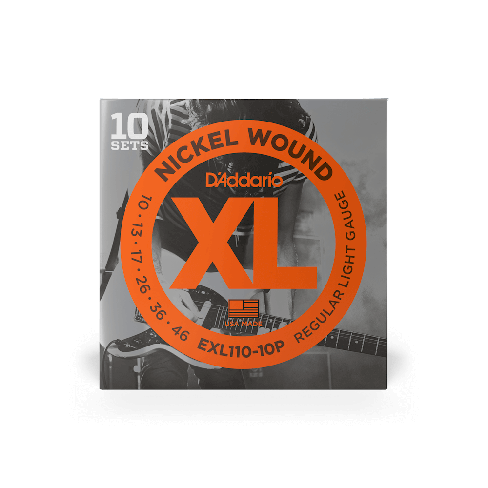 D'Addario 10-46 Regular Light, XL Nickel Electric Guitar Strings