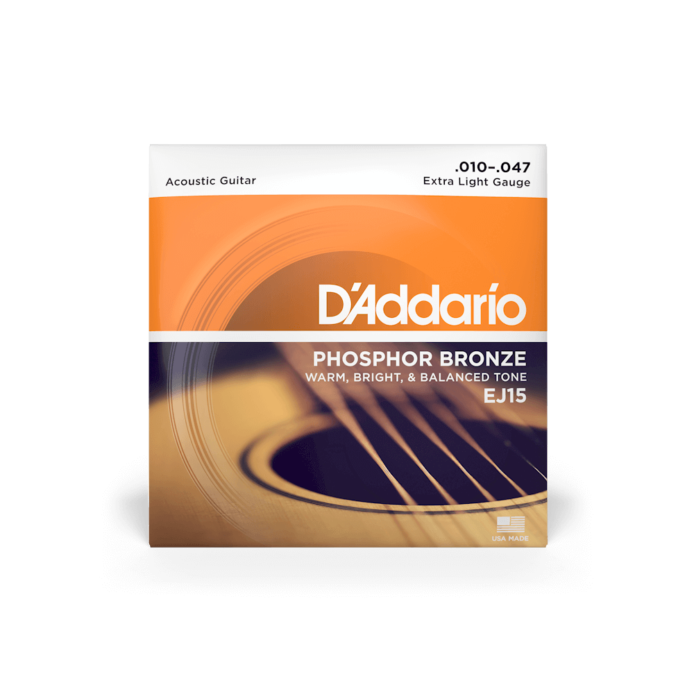 D'Addario 10-47 Extra Light, Phosphor Bronze Acoustic Guitar Strings