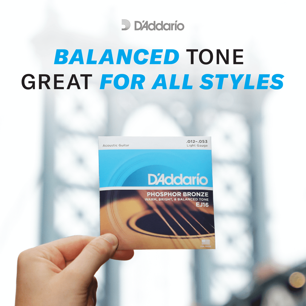 D'Addario 10-47 Extra Light, Phosphor Bronze Acoustic Guitar Strings