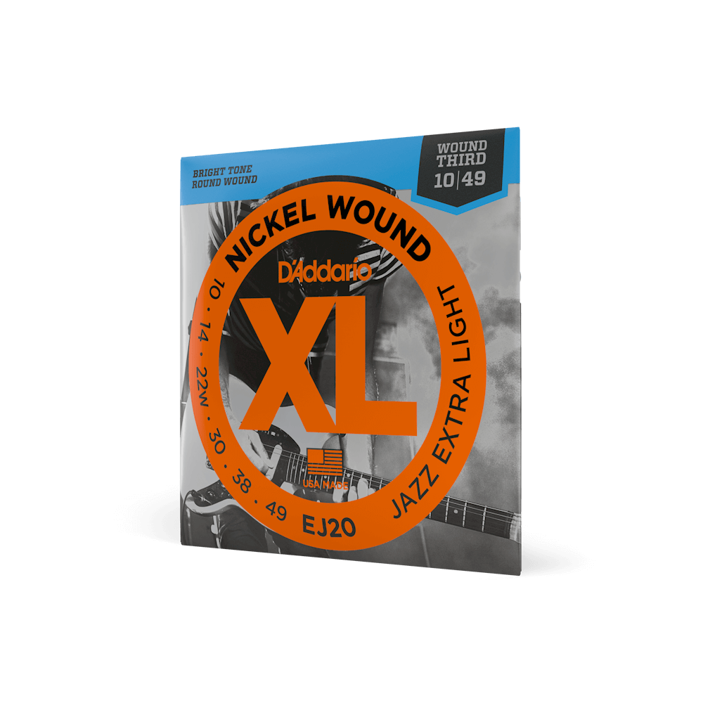 D'Addario 10-49 Jazz Extra Light, XL Nickel Electric Guitar Strings