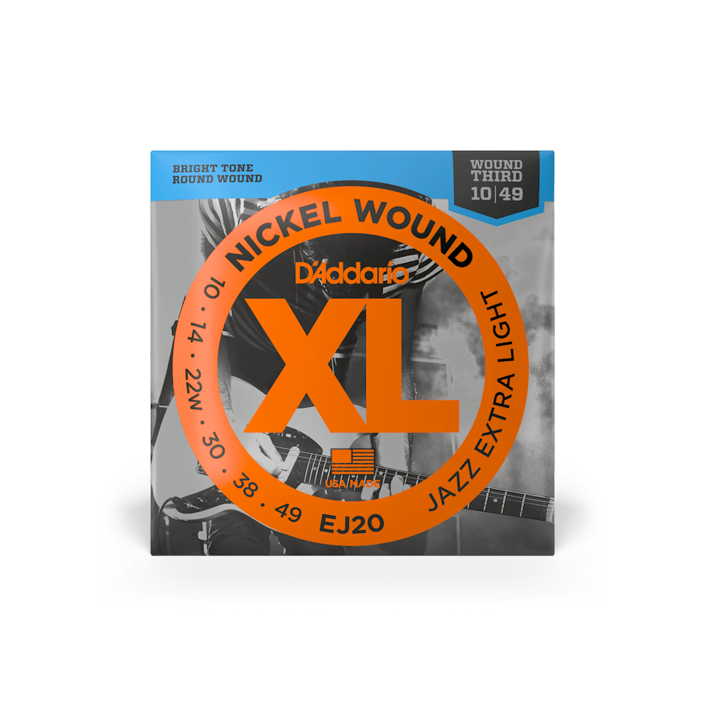 D'Addario 10-49 Jazz Extra Light, XL Nickel Electric Guitar Strings