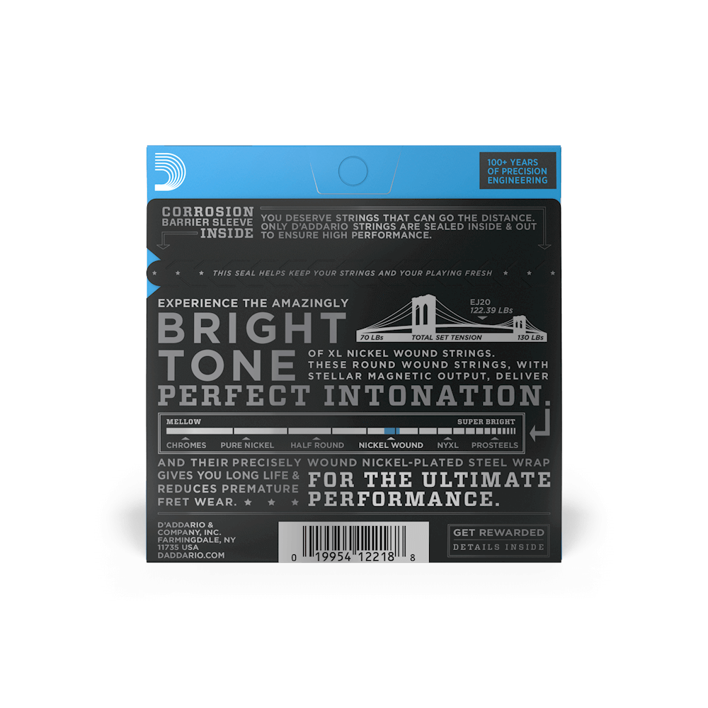 D'Addario 10-49 Jazz Extra Light, XL Nickel Electric Guitar Strings