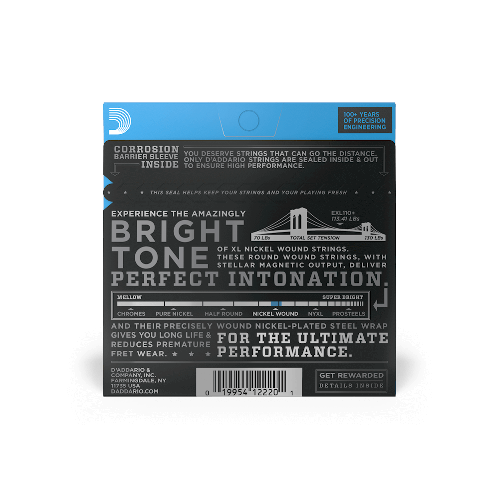 D'Addario 10-46 Regular Light, XL Nickel Electric Guitar Strings