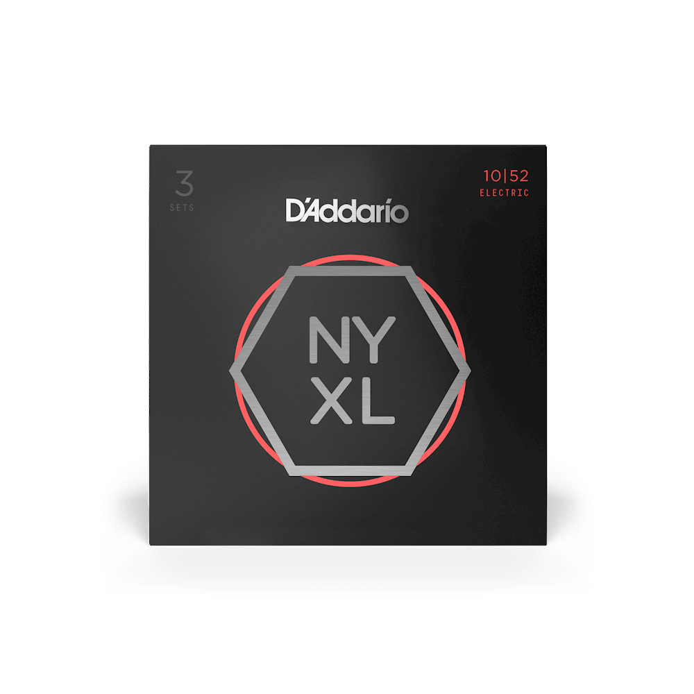 D'Addario 10-52 Light Top/Heavy Bottom, NYXL Electric Guitar Strings
