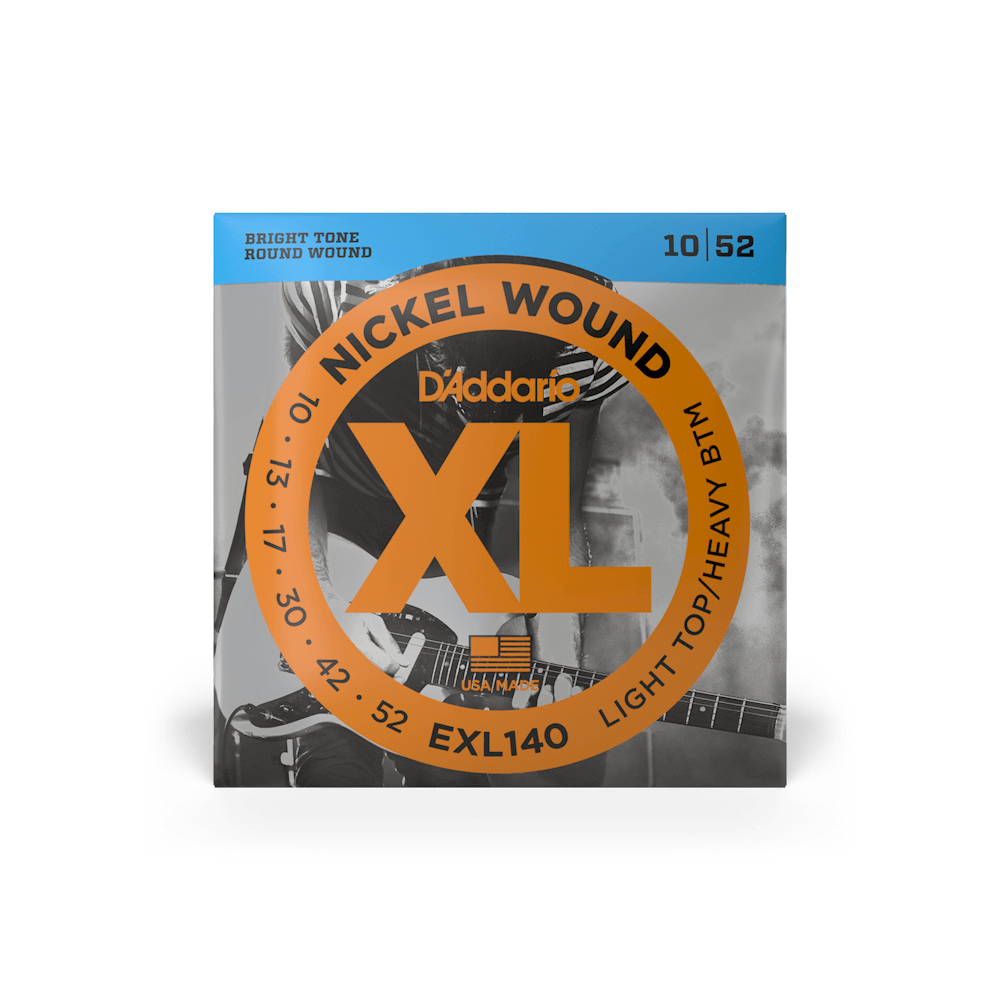 D'Addario 10-52 Light Top/Heavy Bottom, XL Nickel Electric Guitar Strings
