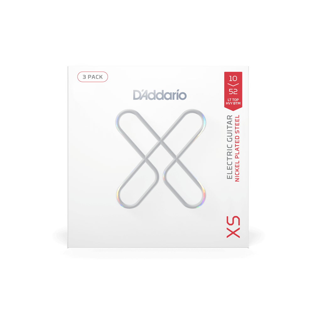 D'Addario 10-52 Light Top/Heavy Bottom, XS Nickel Coated Electric Guitar Strings