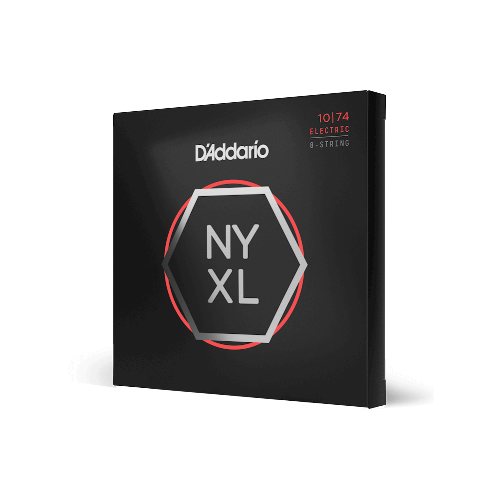 D'Addario 10-74 Light Top/Heavy Bottom 8-String, NYXL Electric Guitar Strings