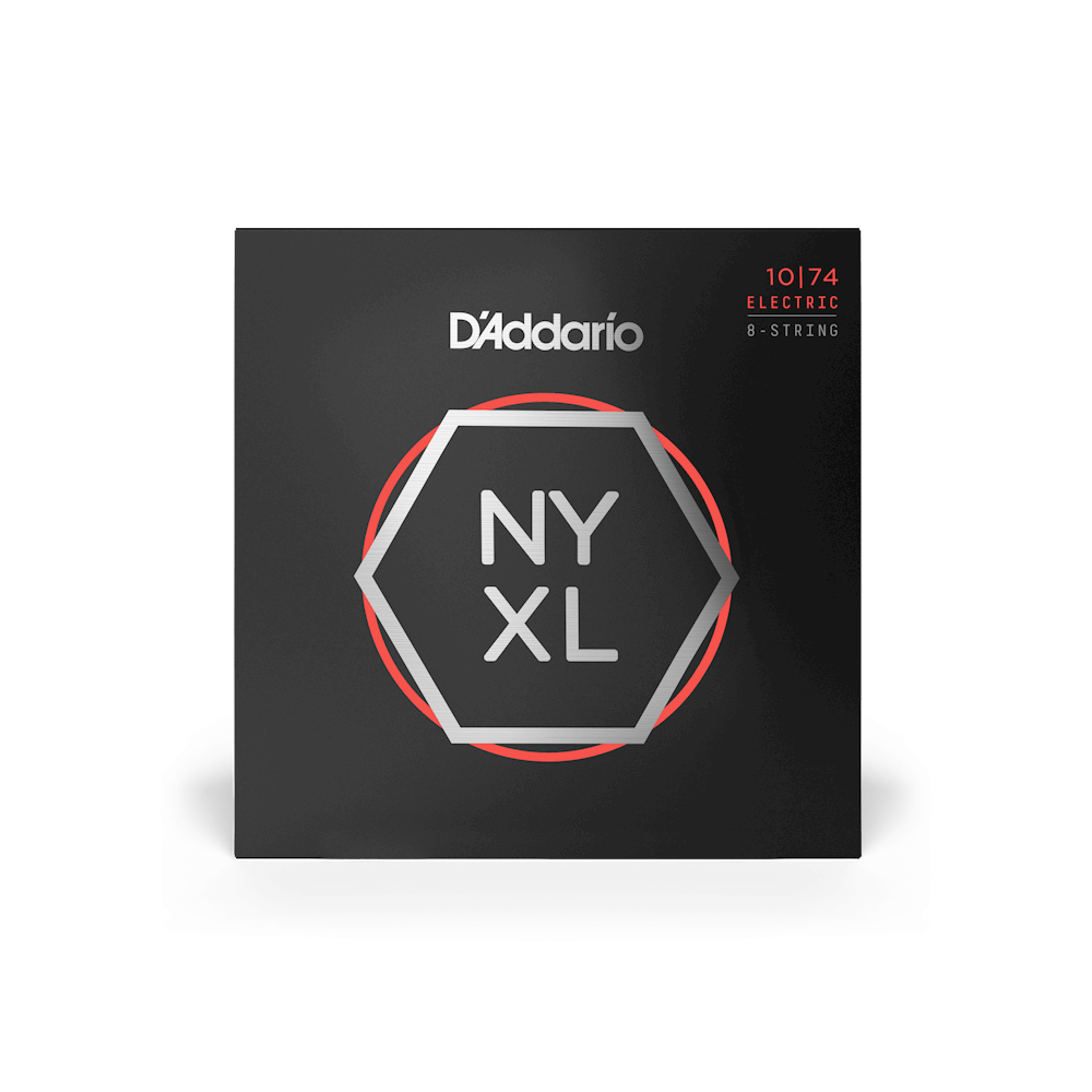 D'Addario 10-74 Light Top/Heavy Bottom 8-String, NYXL Electric Guitar Strings