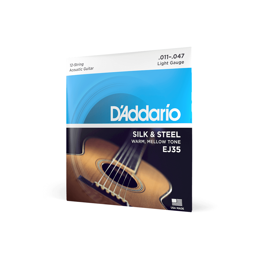 D'Addario 11-47 Light 12-String, Silk & Steel Acoustic Guitar Strings