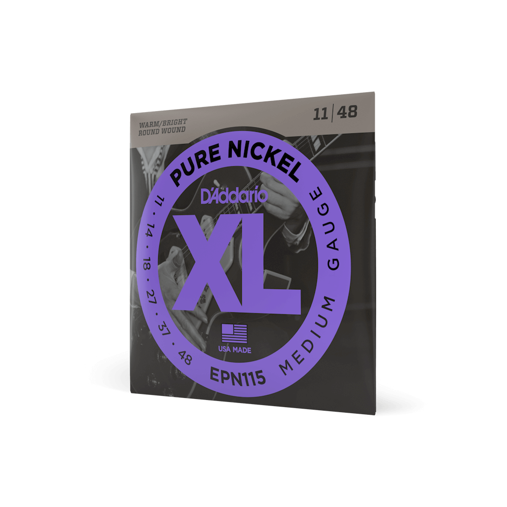 D'Addario 11-48 Medium, XL Pure Nickel Electric Guitar Strings