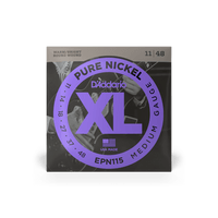 D'Addario 11-48 Medium, XL Pure Nickel Electric Guitar Strings