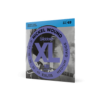 D'Addario 11-49 Medium, XL Nickel Electric Guitar Strings