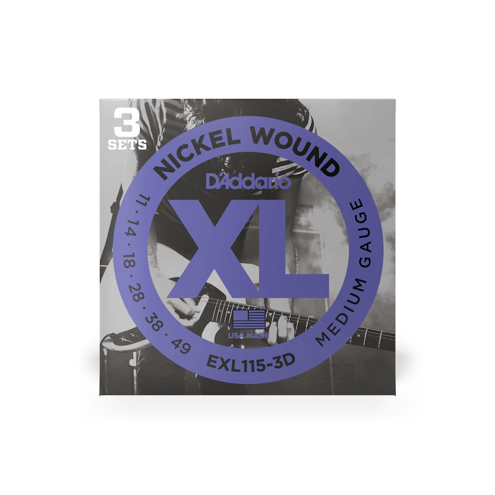 D'Addario 11-49 Medium, XL Nickel Electric Guitar Strings