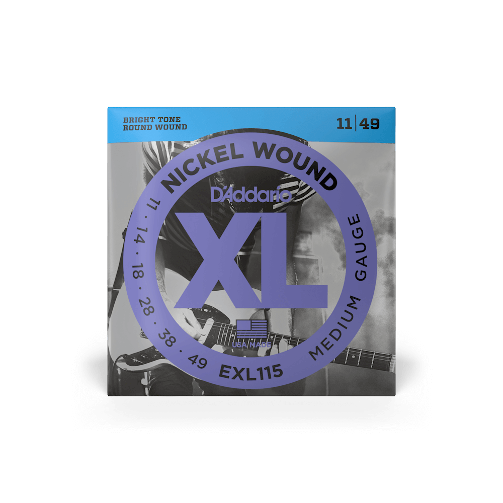 D'Addario 11-49 Medium, XL Nickel Electric Guitar Strings