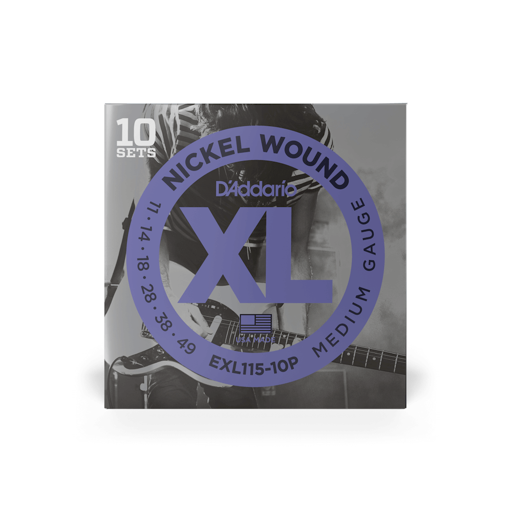 D'Addario 11-49 Medium, XL Nickel Electric Guitar Strings