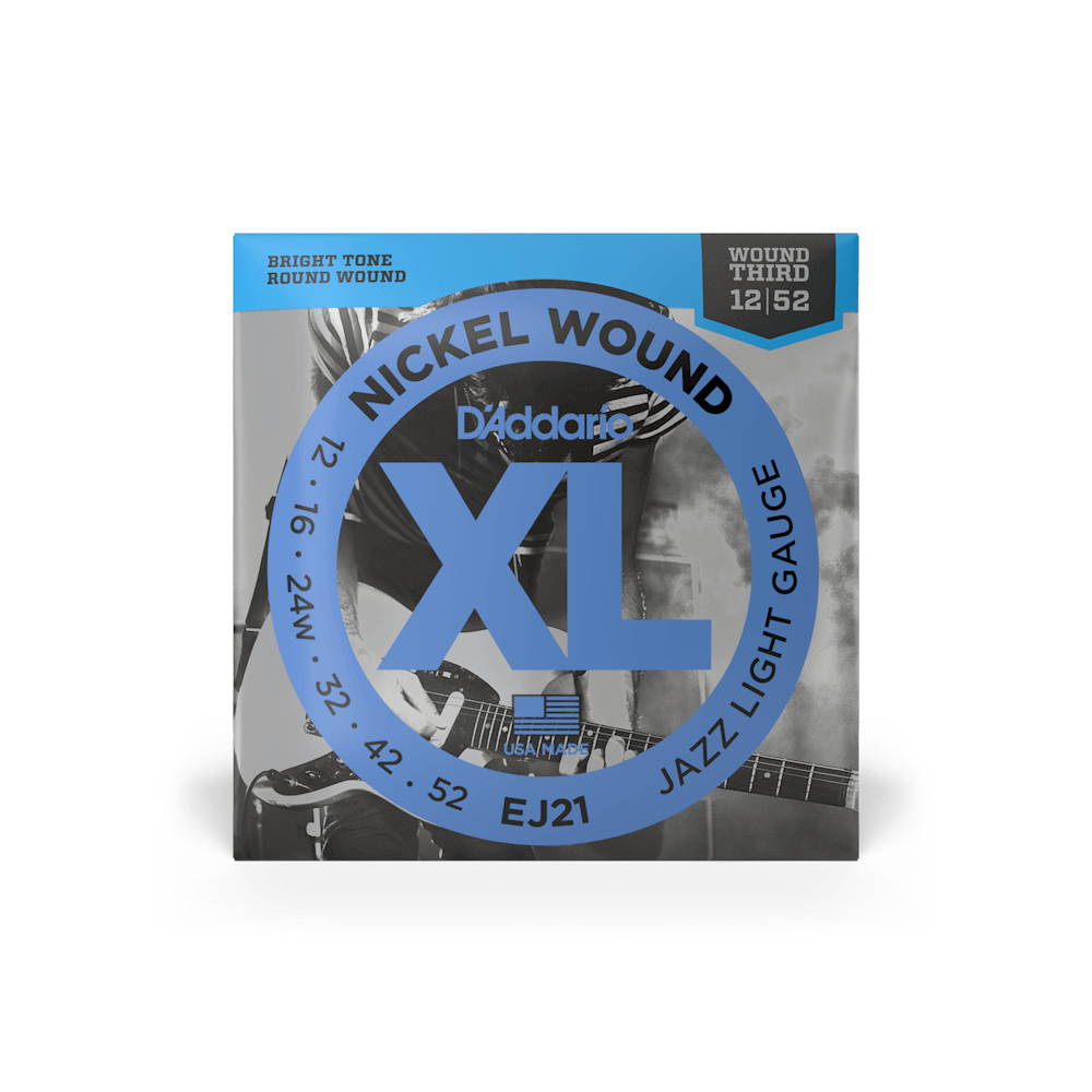 D'Addario 12-52 Jazz Light, XL Nickel Electric Guitar Strings