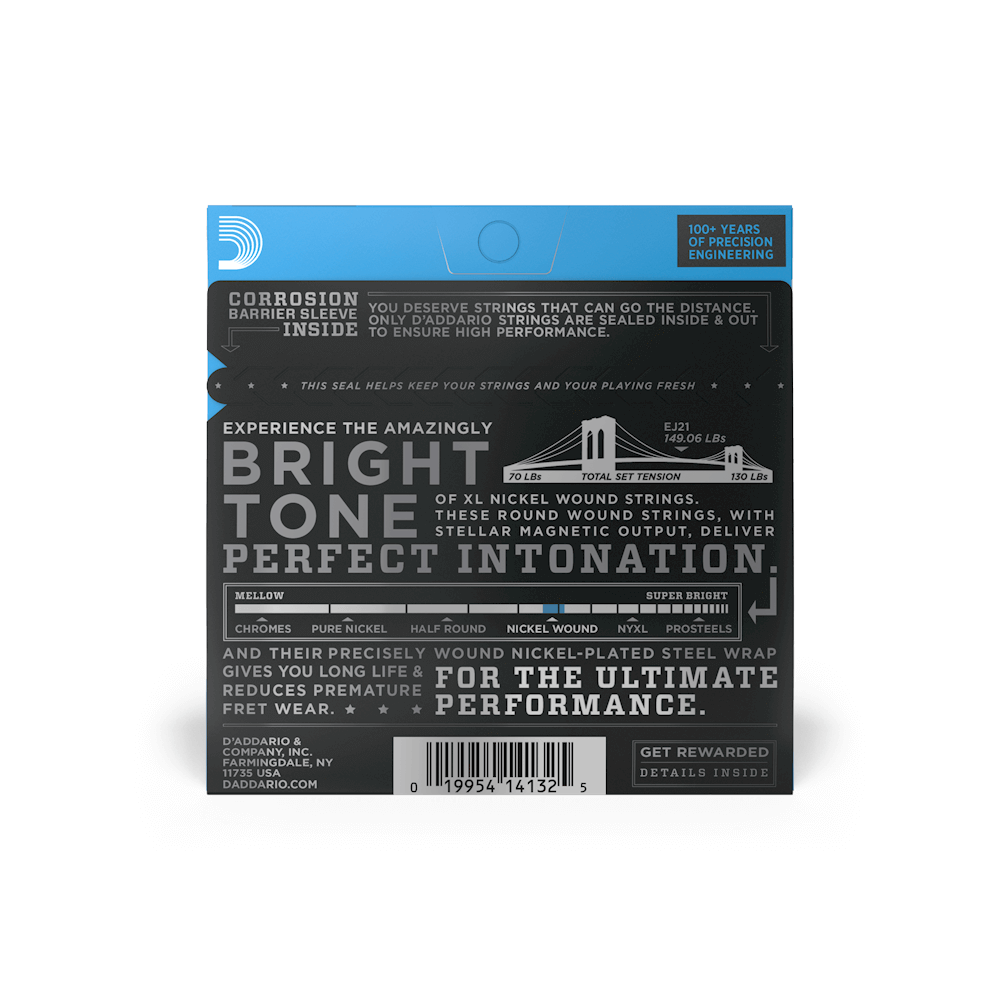 D'Addario 12-52 Jazz Light, XL Nickel Electric Guitar Strings