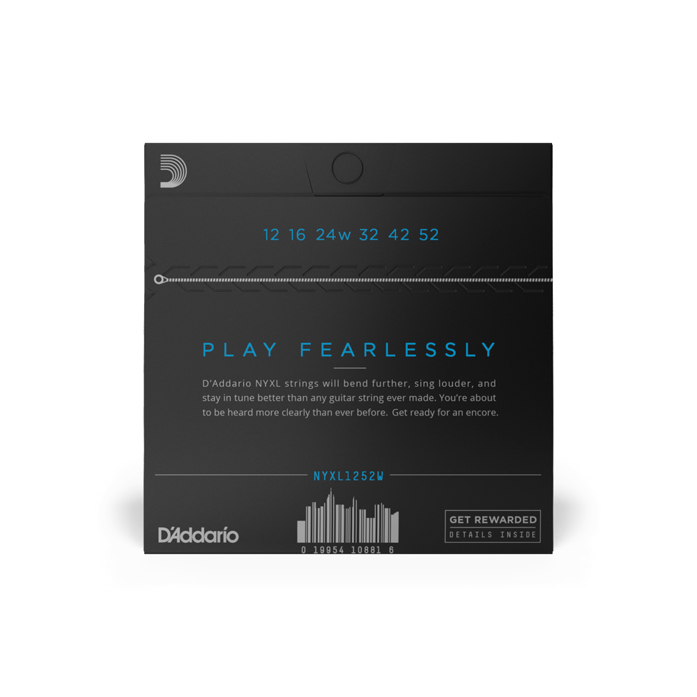 D'Addario 12-52 Light Wound Third, NYXL Electric Guitar Strings