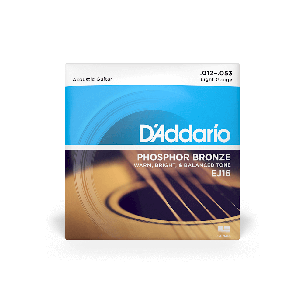 D'Addario 12-53 Light, Phosphor Bronze Acoustic Guitar Strings
