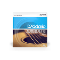 D'Addario 12-53 Light, Phosphor Bronze Acoustic Guitar Strings