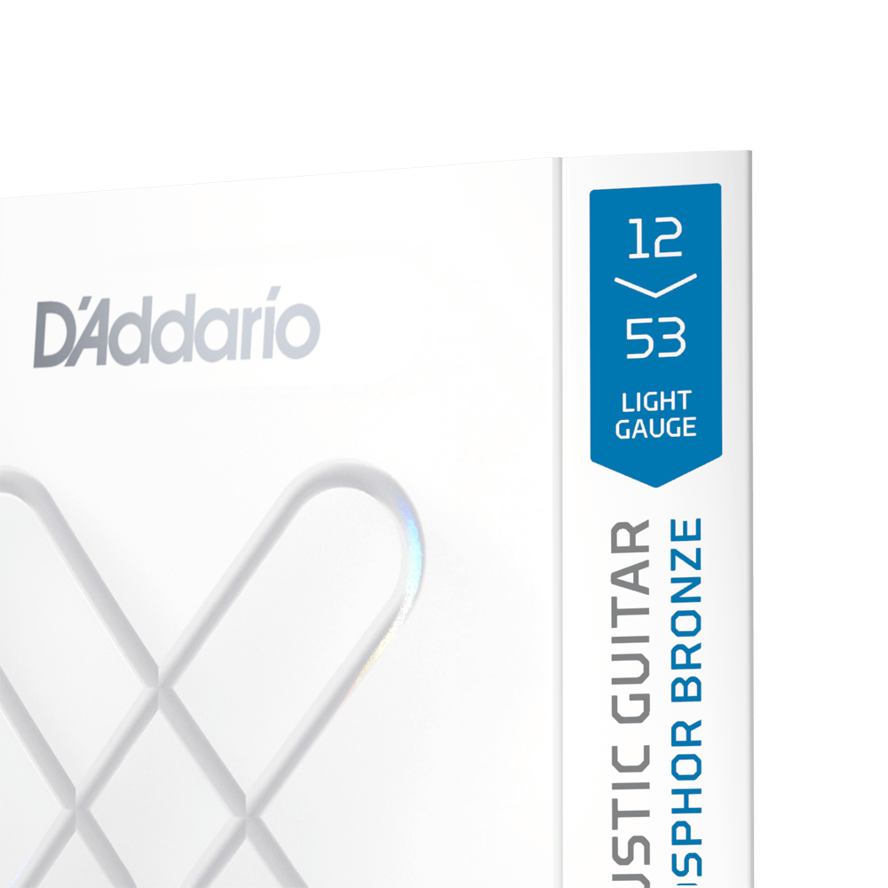 D'Addario 12-53 Light, XS Phosphor Bronze Coated Acoustic Guitar Strings