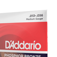 D'Addario 13-56 Medium, Phosphor Bronze Acoustic Guitar Strings
