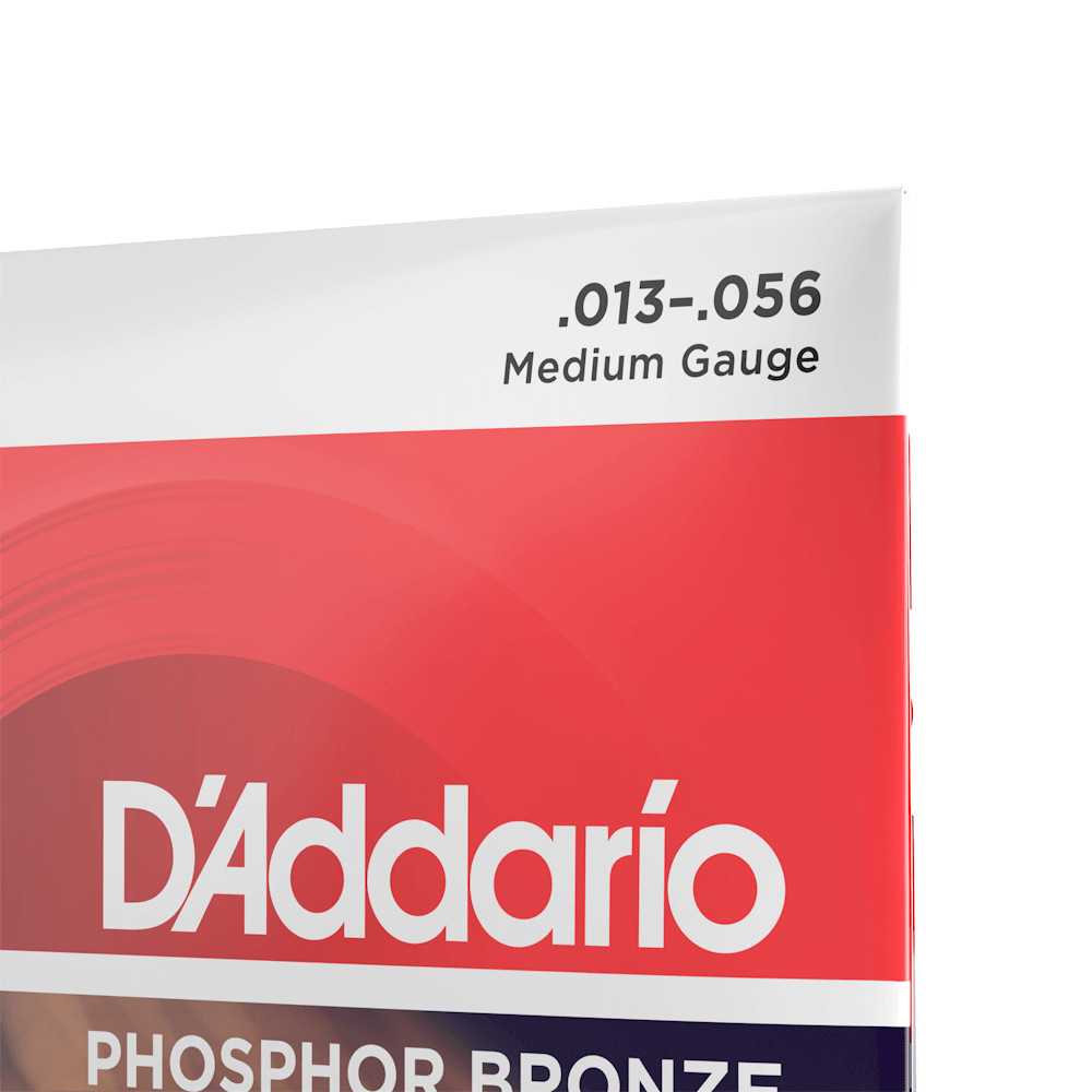 D'Addario 13-56 Medium, Phosphor Bronze Acoustic Guitar Strings