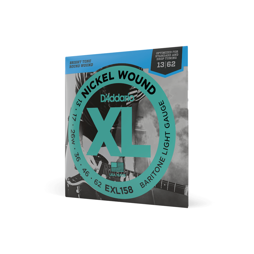 D'Addario 13-62 Light Baritone, XL Nickel Electric Guitar Strings