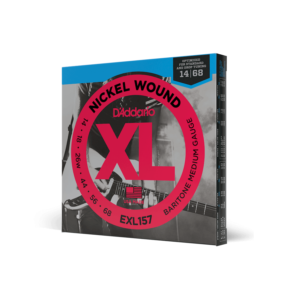 D'Addario 14-68 Medium Baritone, XL Nickel Electric Guitar Strings