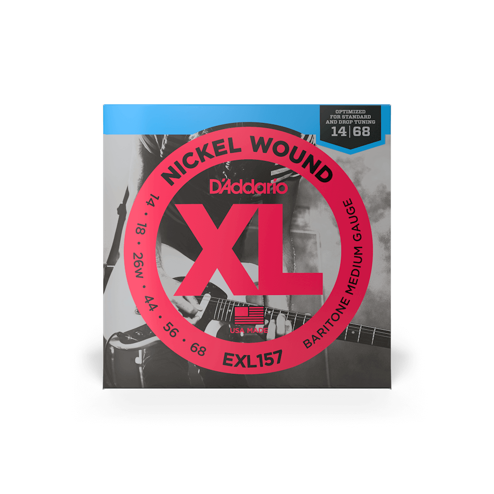D'Addario 14-68 Medium Baritone, XL Nickel Electric Guitar Strings