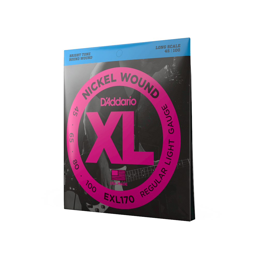 D'Addario 45-100 Regular Light, Long Scale, XL Nickel Bass Strings
