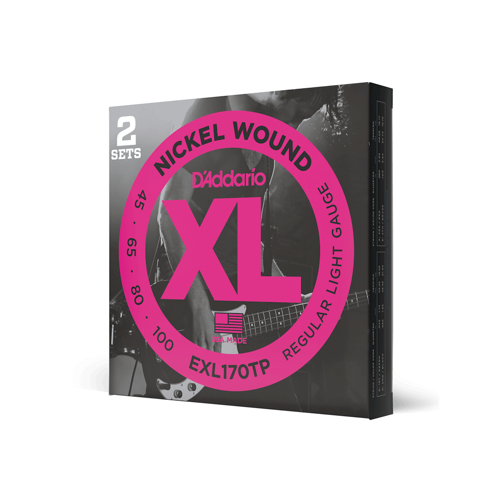 D'Addario 45-100 Regular Light, Long Scale, XL Nickel Bass Strings