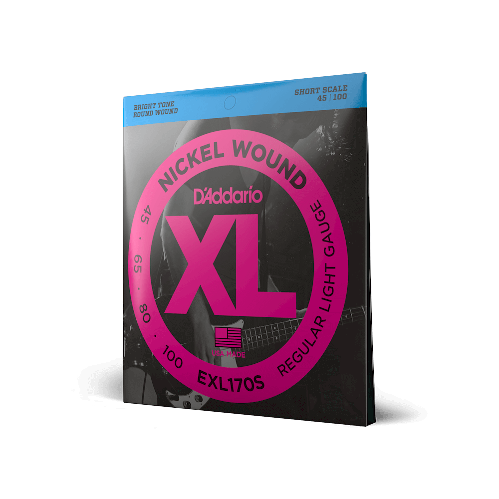 D'Addario 45-100 Regular Light, Short Scale, XL Nickel Bass Strings