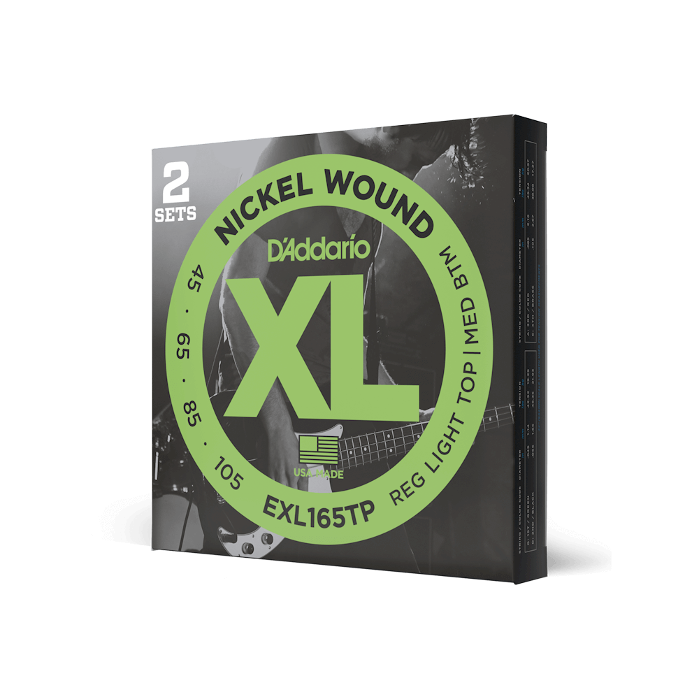D'Addario 45-105 Regular Light Top/Medium Bottom, Long Scale, XL Nickel Bass Strings