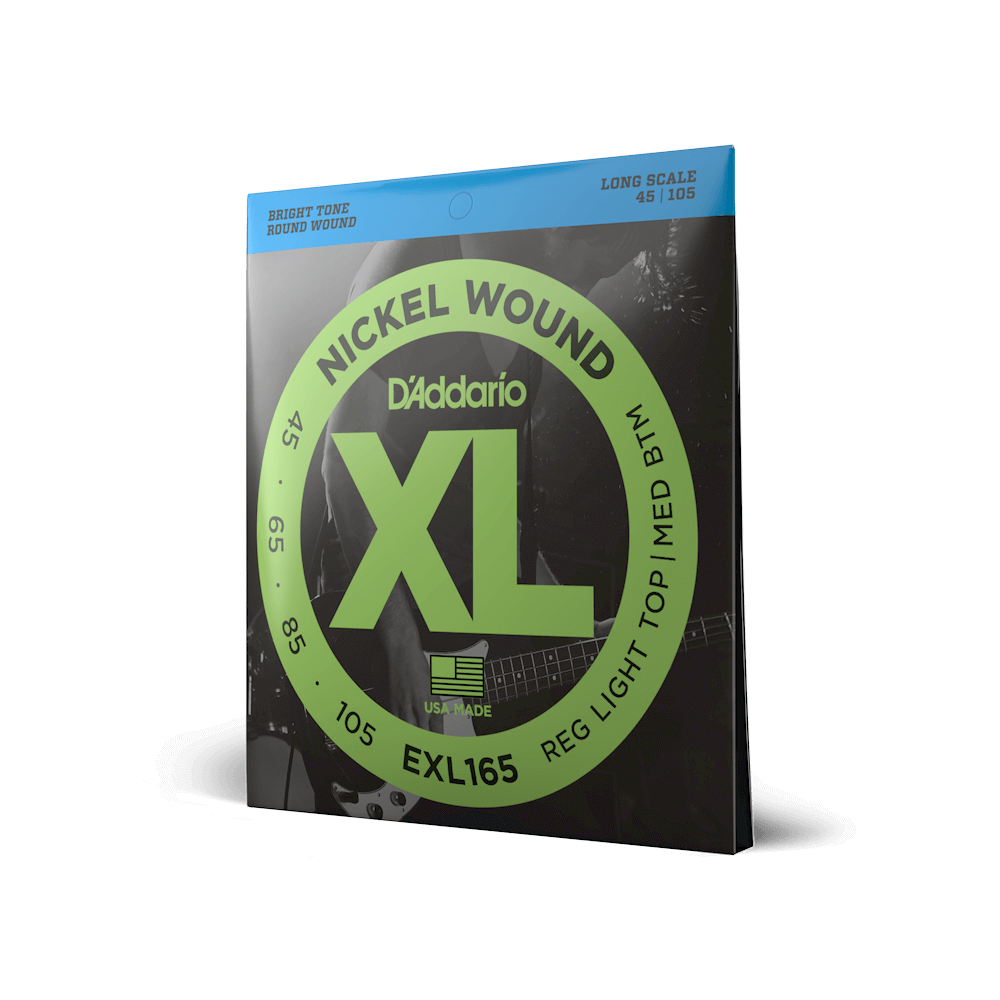 D'Addario 45-105 Regular Light Top/Medium Bottom, Long Scale, XL Nickel Bass Strings