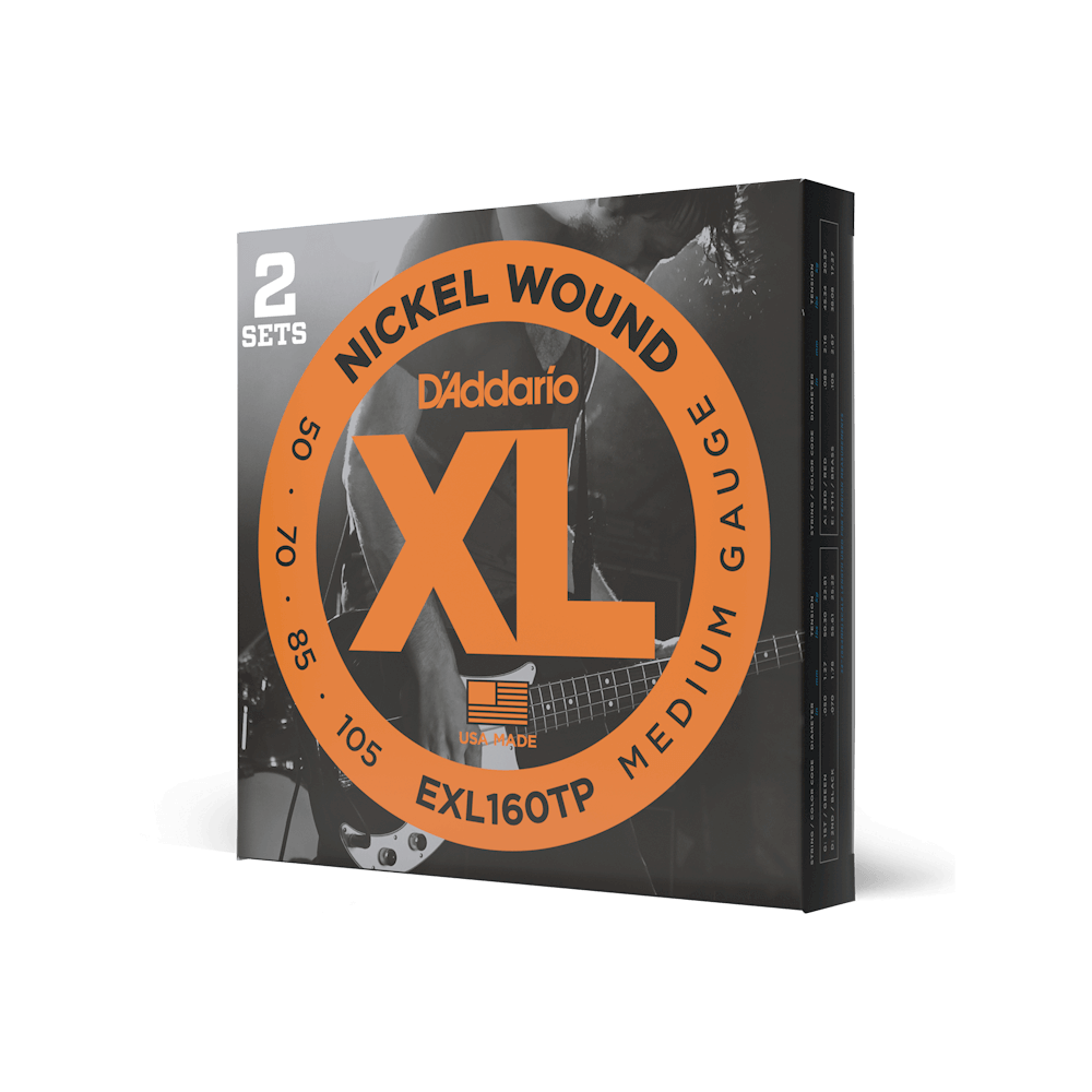 D'Addario 50-105 Medium, Long Scale, XL Nickel Bass Strings
