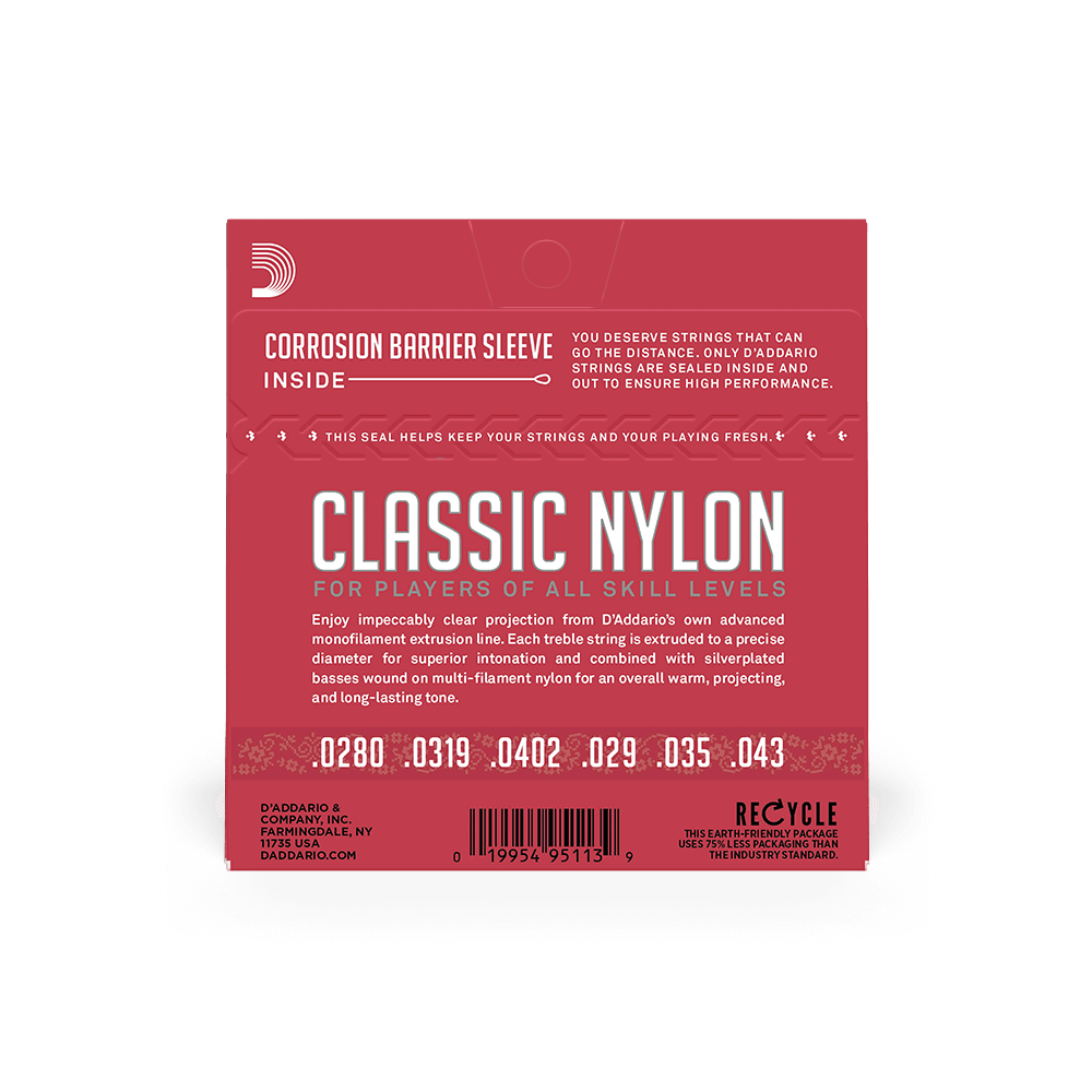 D'Addario Normal Tension, Classic Nylon Student Classical Guitar Strings